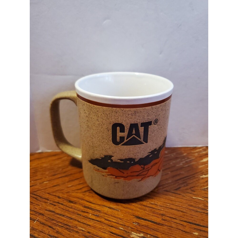 Vintage CAT Dozer Coffee Mug Cup Licensed Products of Caterpillar INC